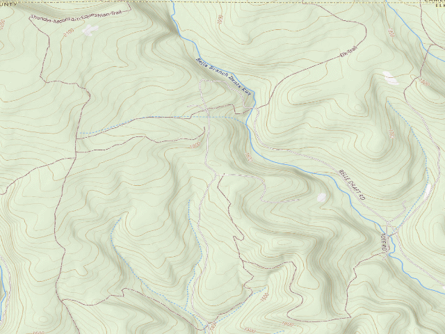 USGS topographic map of Elk State Forest roadside campsite 034 Dark Hollow (Dark Hollow Equestrian)