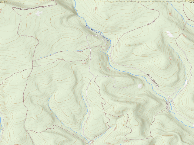 USGS topographic map of Elk State Forest roadside campsite 035 Dark Hollow (Dark Hollow Equestrian)