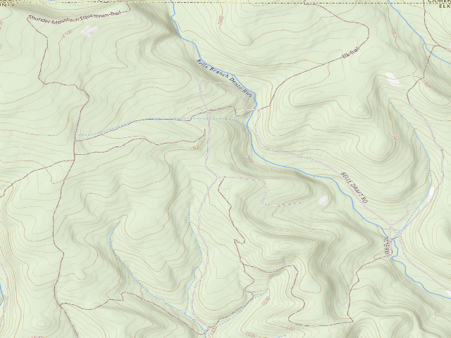 USGS topographic map of Elk State Forest roadside campsite 036 Dark Hollow (Dark Hollow Equestrian)