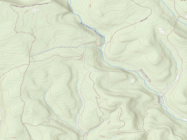USGS topographic map of Elk State Forest roadside campsite 039 Dark Hollow (Dark Hollow Equestrian)