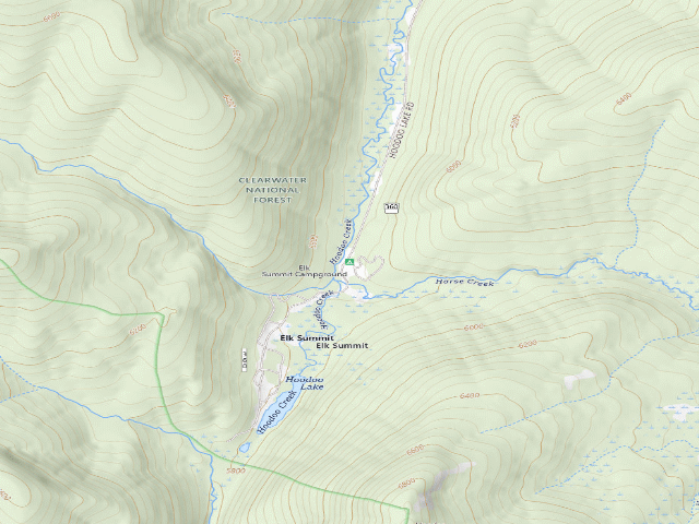 USGS topographic map of Elk Summit Campground