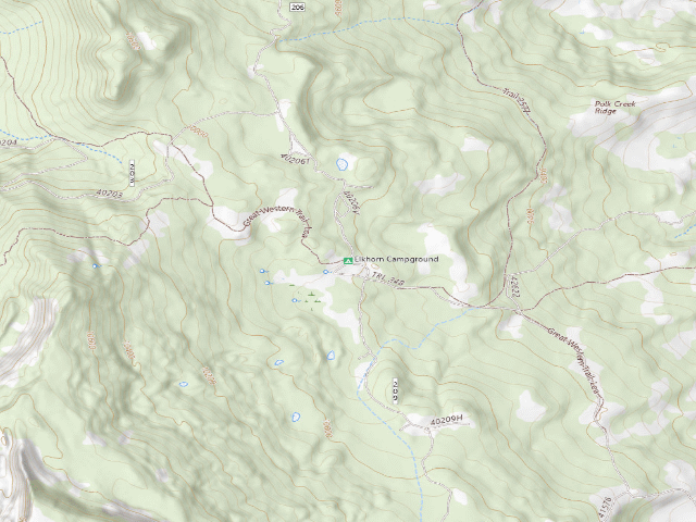 USGS topographic map of Elkhorn Campground