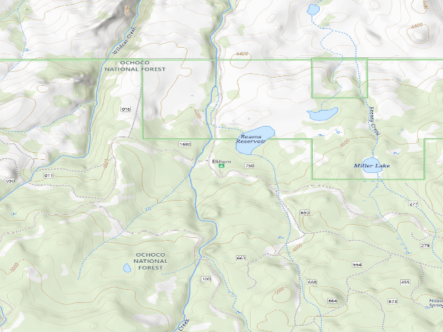 USGS topographic map of Elkhorn