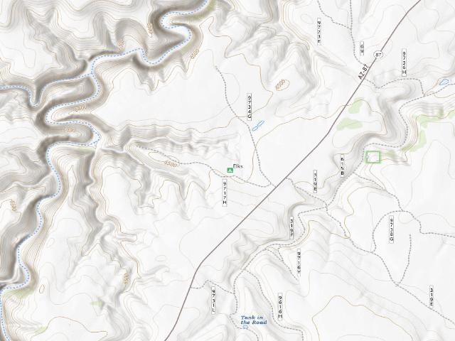 USGS topographic map of Elks Picnic Group Campground