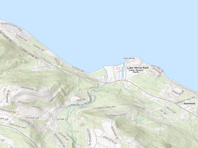 USGS topographic map of Ellacoya State Park RV Campground