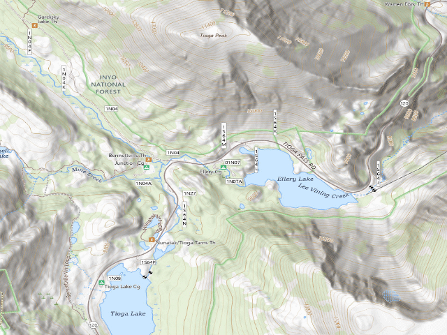USGS topographic map of Ellery Cg