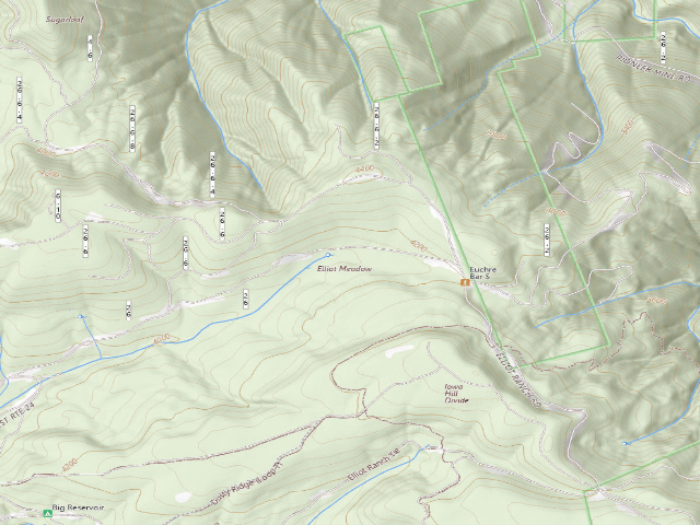 USGS topographic map of Elliot Ranch
