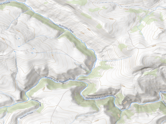 USGS topographic map of Ellis WHMA — Sullivan Creek Camping Location
