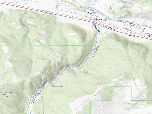 USGS topographic map of Elliston Rd 314 005