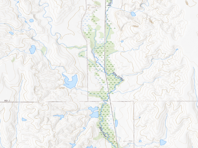 USGS topographic map of Elm Creek WMA