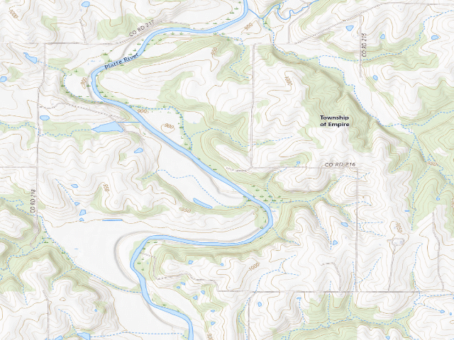 USGS topographic map of Elrod Mill Access