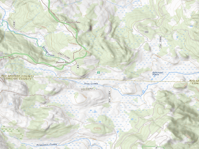 USGS topographic map of Elwood Cabin
