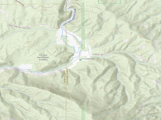 USGS topographic map of Emerald Creek