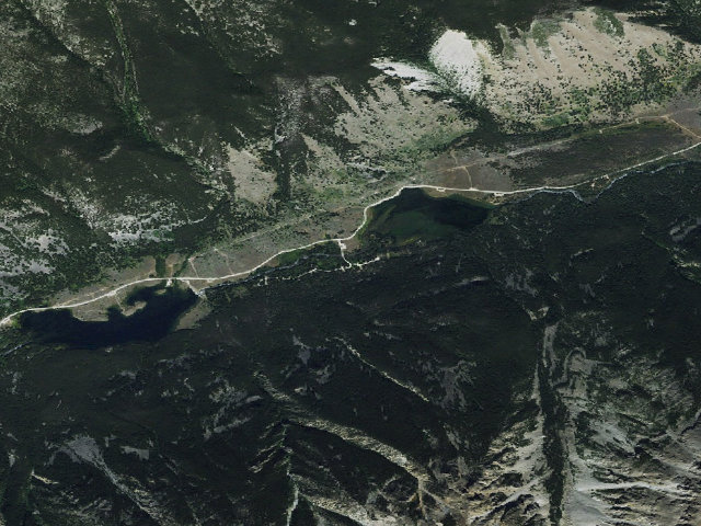 Aerial image of Emerald Lake