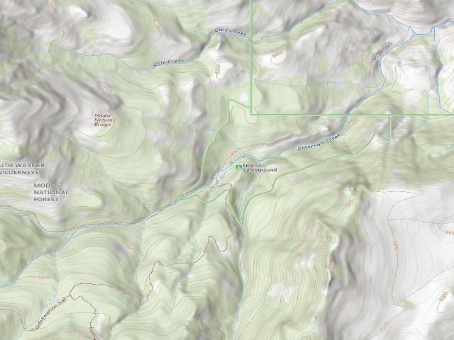 USGS topographic map of Emerson Campground