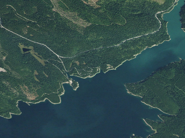 Aerial image of Emery Bay Campground