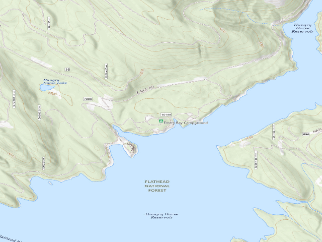 USGS topographic map of Emery Bay Campground
