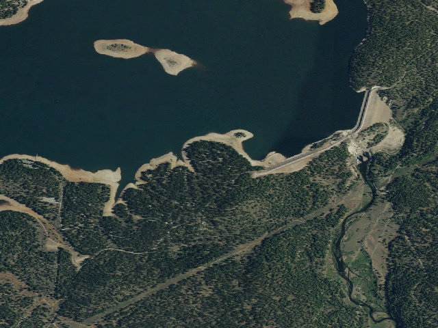 Aerial image of Emigrant Campground