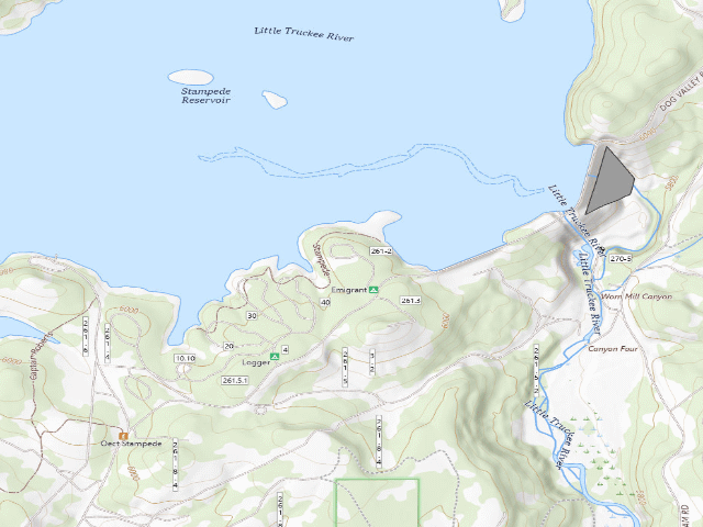 USGS topographic map of Emigrant Campground