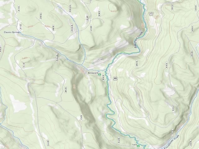 USGS topographic map of Emigrant