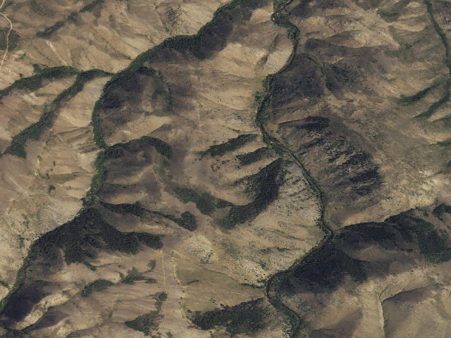 Aerial image of Encampment River Canyon