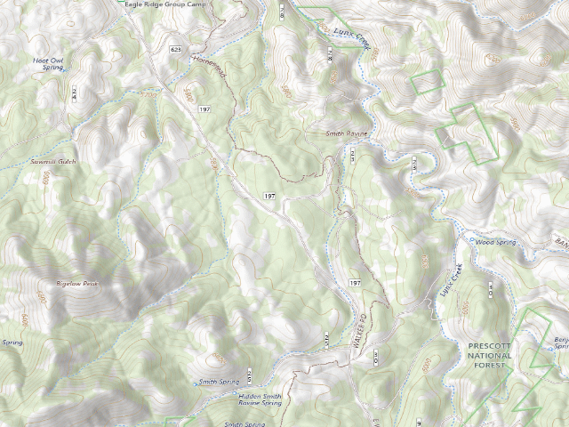 USGS topographic map of Enchanted Forest Dispersed Camping
