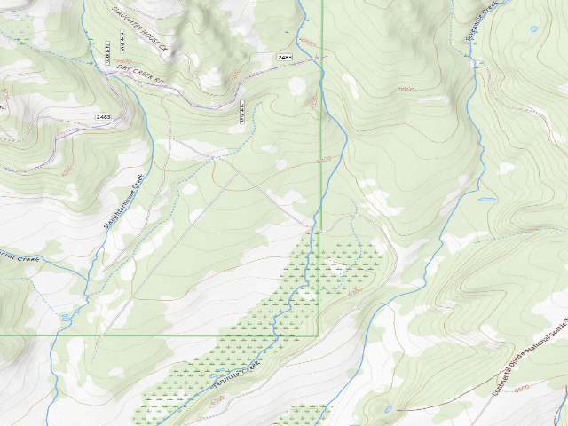 USGS topographic map of End Right Fork