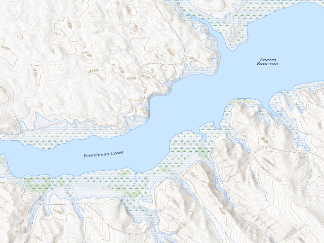 USGS topographic map of Enders Reservoir WMA