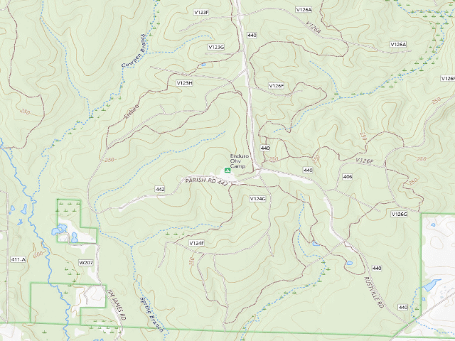 USGS topographic map of Enduro Ohv Camp