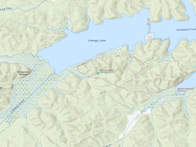 USGS topographic map of Energy Lake Campground
