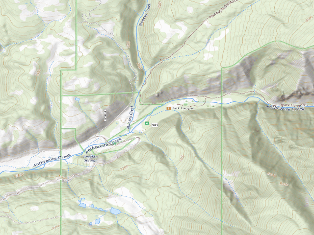 USGS topographic map of Erickson Springs Campground