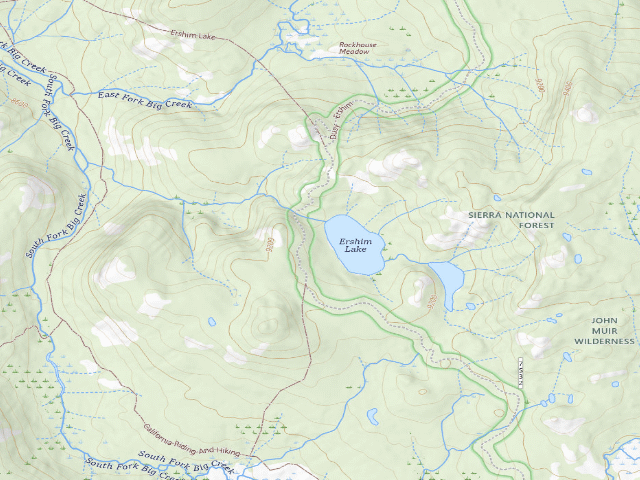 USGS topographic map of Ershim Lake