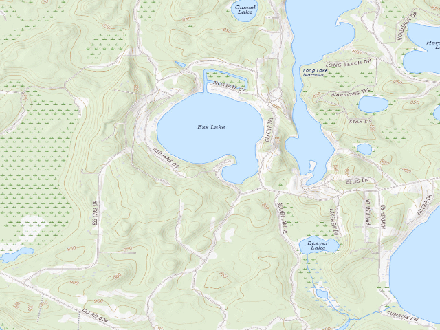 USGS topographic map of Ess Lake State Forest Campground