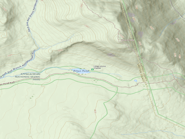 USGS topographic map of Ethan Pond Shelter