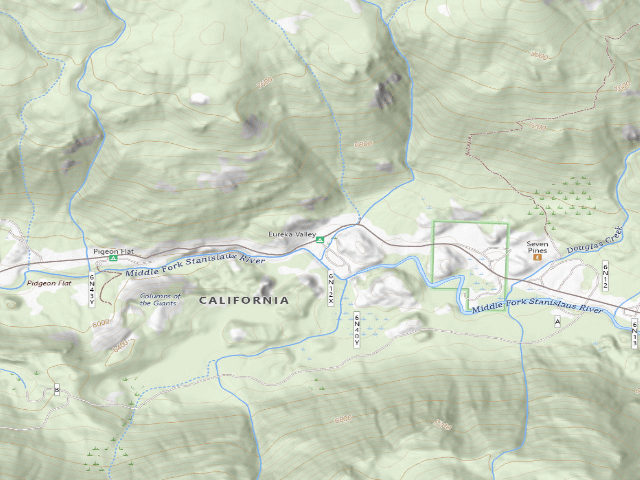 USGS topographic map of Eureka Valley