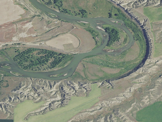 Aerial image of Evans Bend