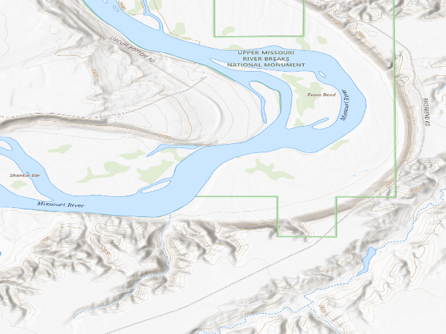 USGS topographic map of Evans Bend