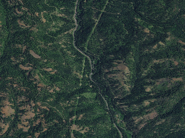 Aerial image of Evergreen Campground
