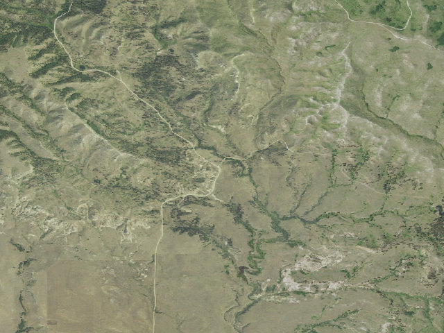Aerial image of Exie Creek Spur Pull Through