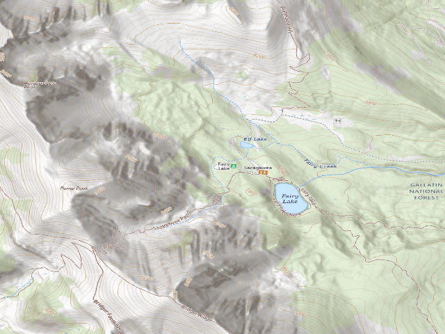 USGS topographic map of Fairy Lake Campground