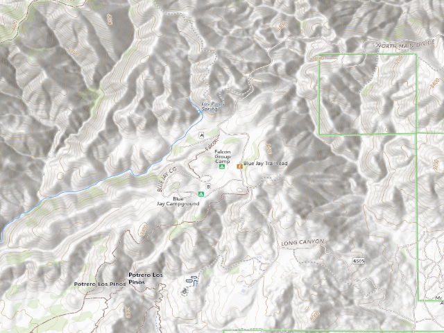 USGS topographic map of Falcon Group Camp