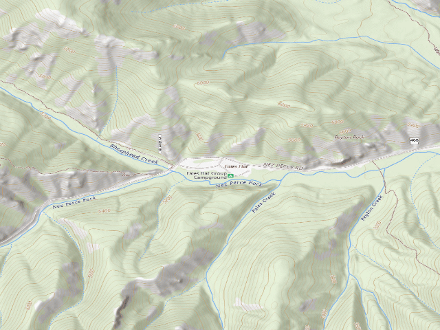 USGS topographic map of Fales Flat Group Campground