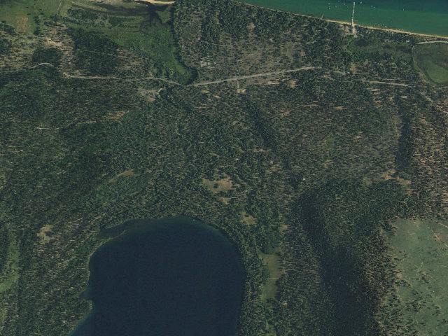 Aerial image of Fallen Leaf Campground