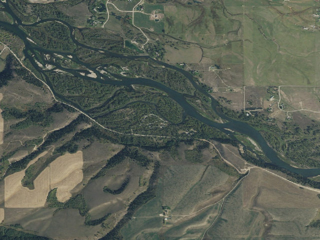 Aerial image of Falls Campground