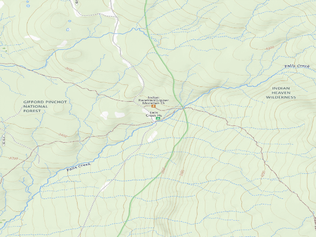 USGS topographic map of Falls Creek Hc