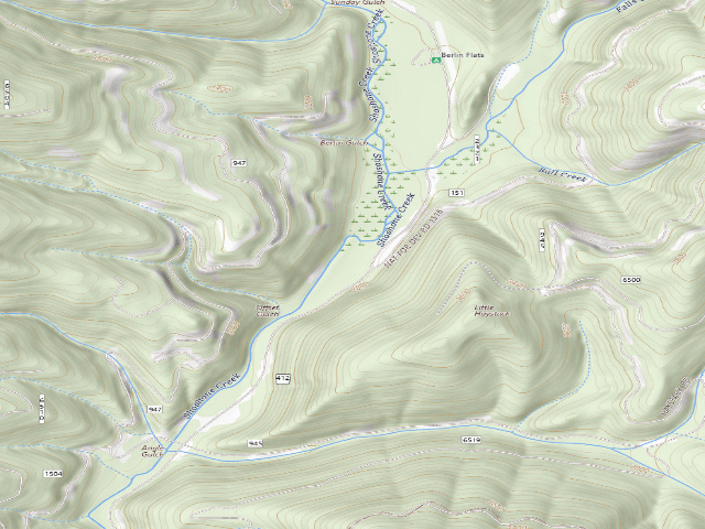 USGS topographic map of Falls Creek Junction B