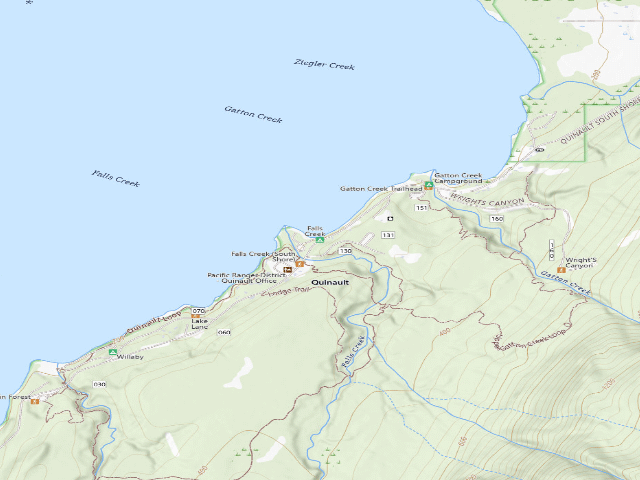 USGS topographic map of Falls Creek