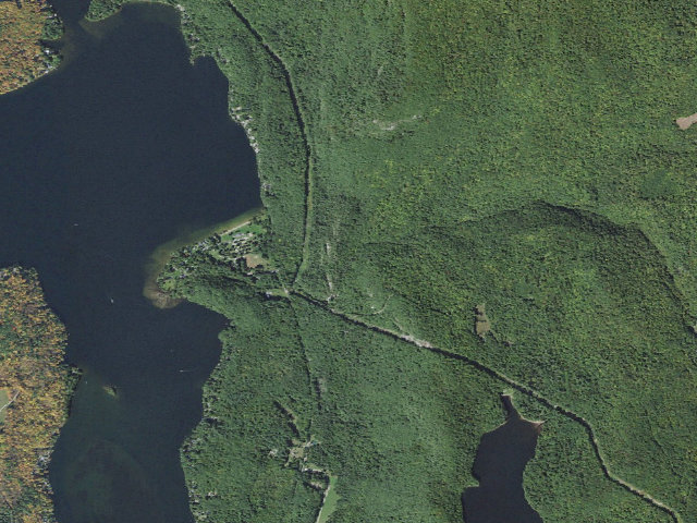 Aerial image of Falls of Lana picnic area