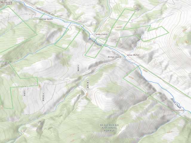 USGS topographic map of Farlin Gultch