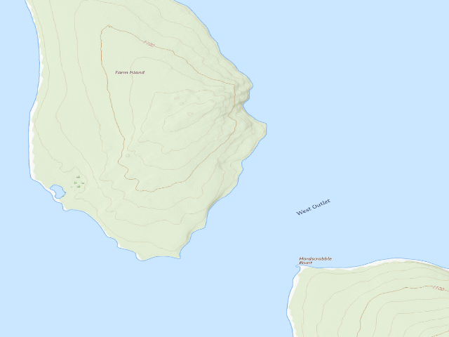 USGS topographic map of Farm Island 1 (Moosehead Lake Shoreline Public Land)